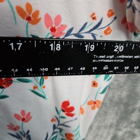 Croft & Barrow Women's Classic Tee Sz Lg Blue floral pink cotton - Picture 4 of 7